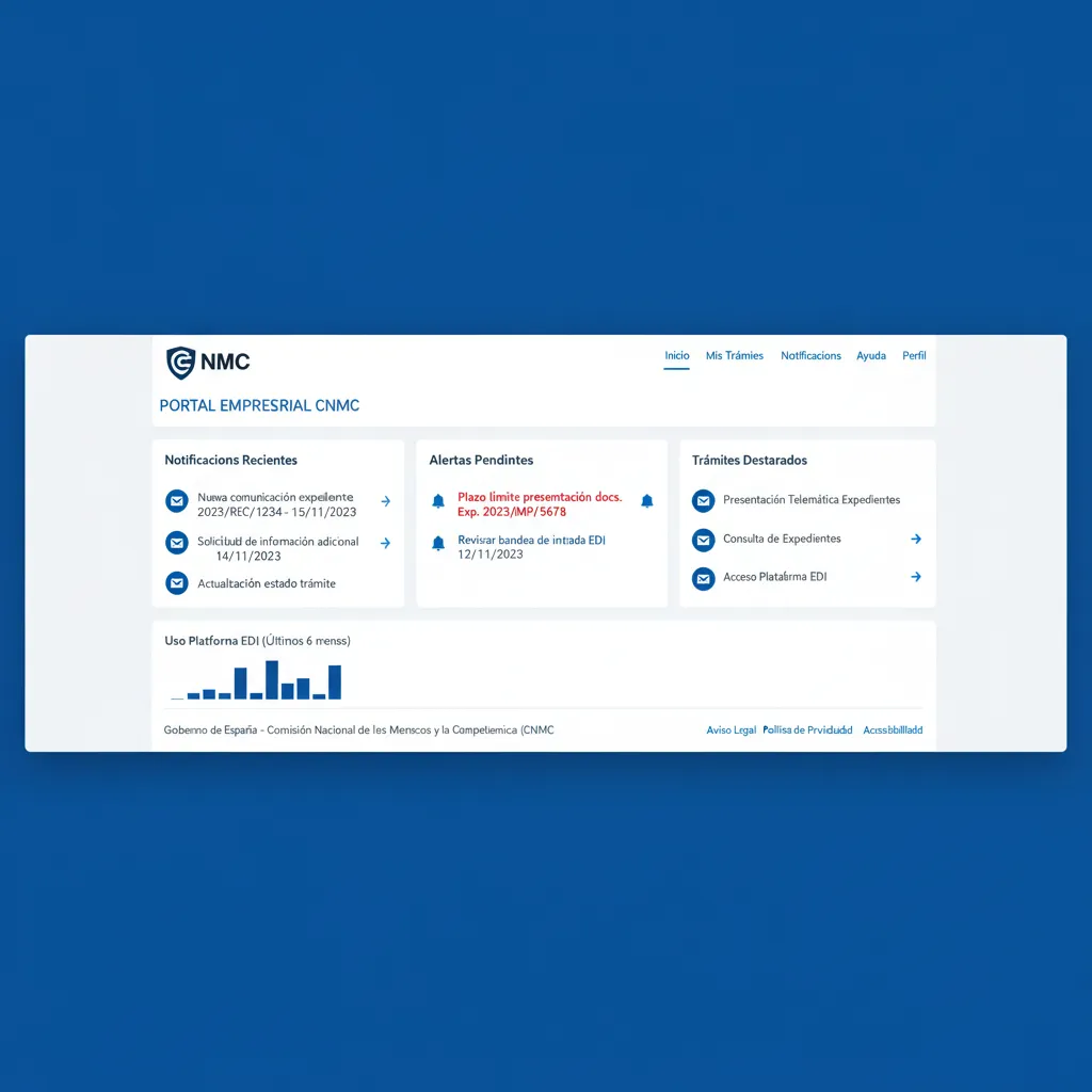 Panel de control de la plataforma de Intercambio de Datos EDI